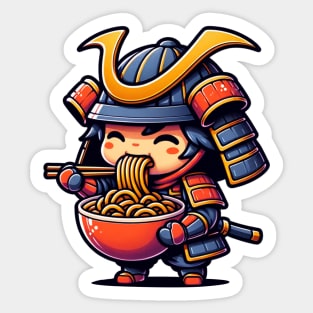 Hungry Samurai Kawaii Sticker